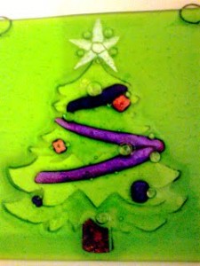 Christmas tree bas relief