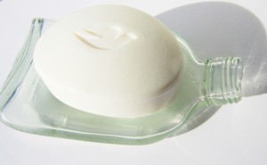 Small Whiskey bottle made into soap dish