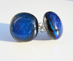 blue dichroic studs
